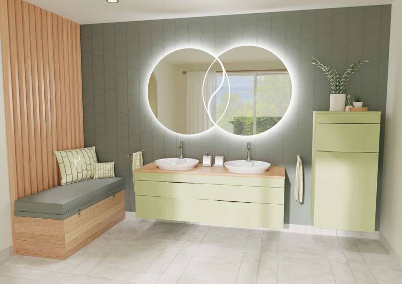 Trouver un meuble de salle de bains avec vasque semi-encastrée à Fréjus en PACA